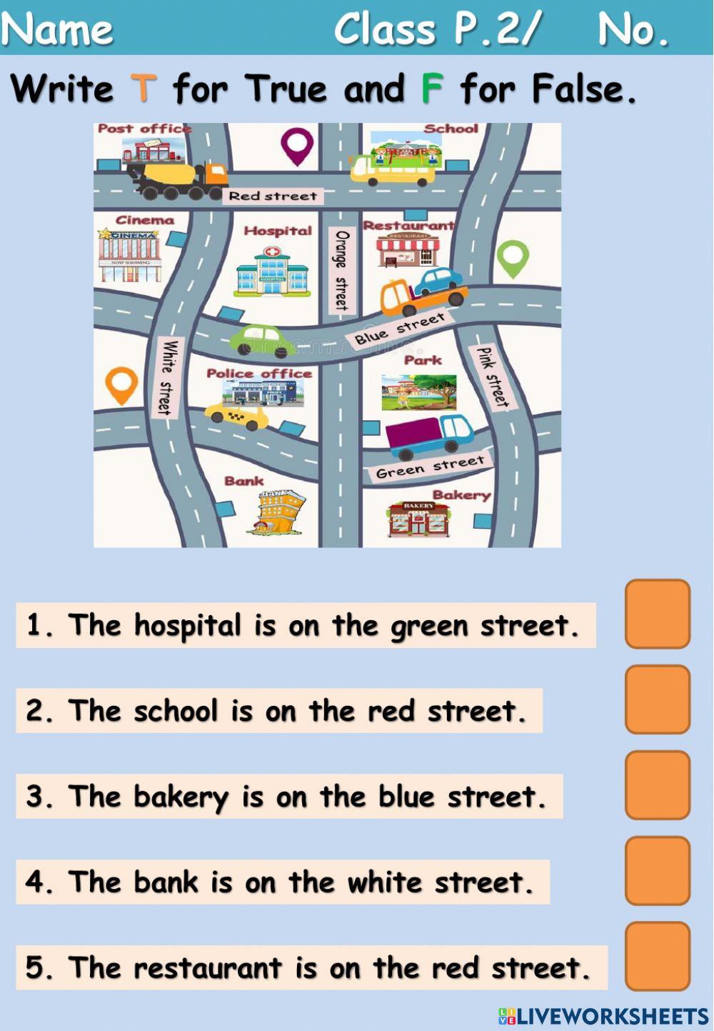 Places p2 on the street