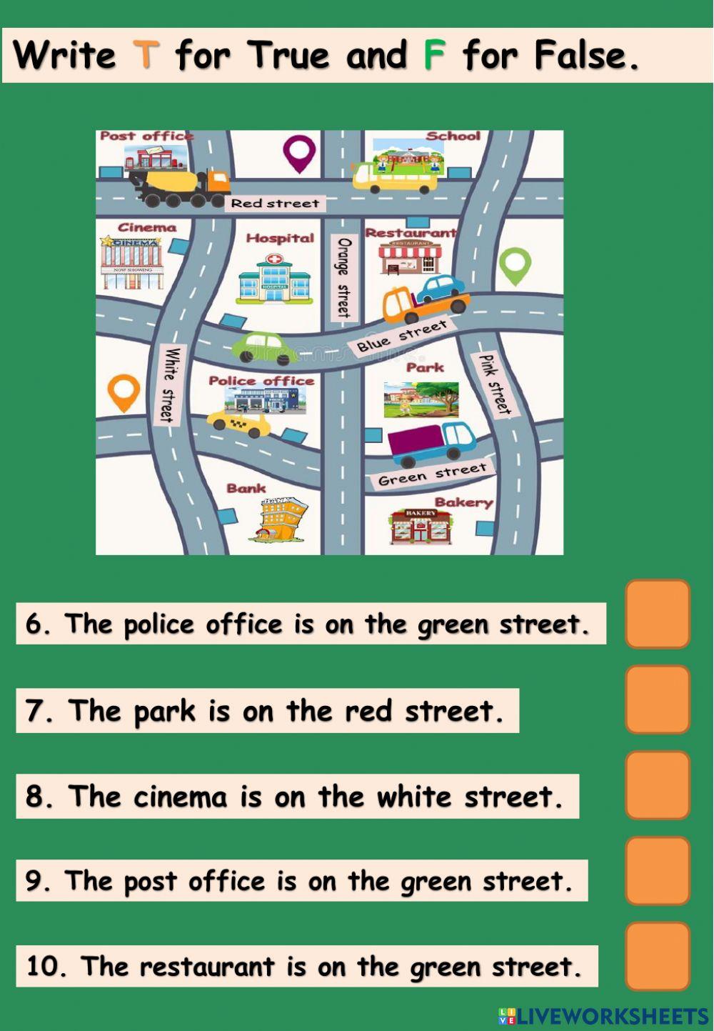 Places p2 on the street