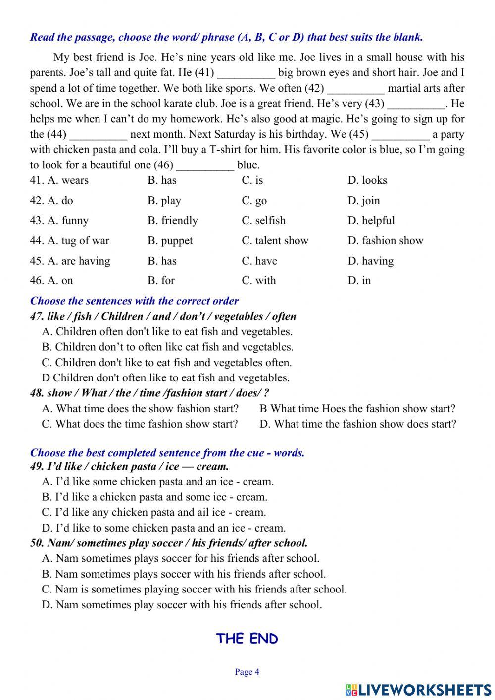 Tieng Anh lop 6 SW -1st Term test 05