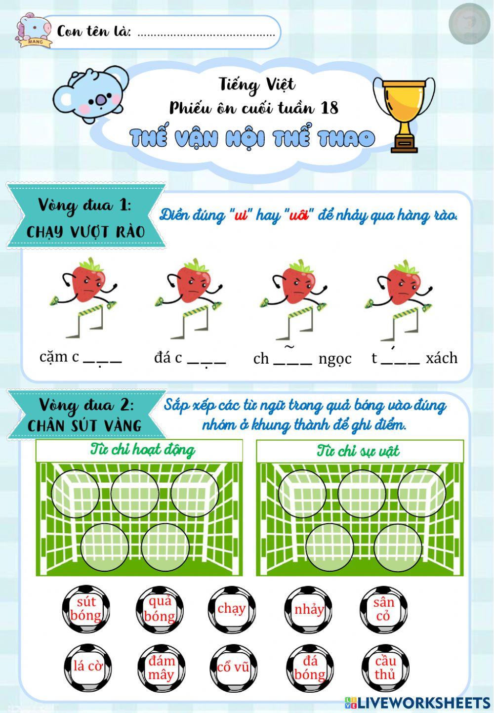 Ôn Tiếng Việt tuần 18