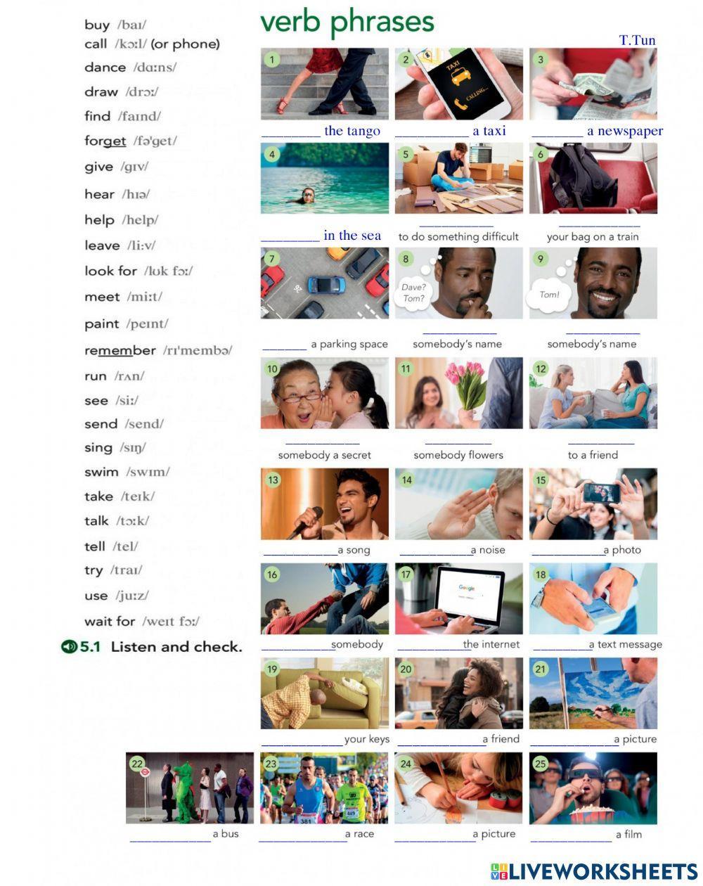 Verb phrases elementary