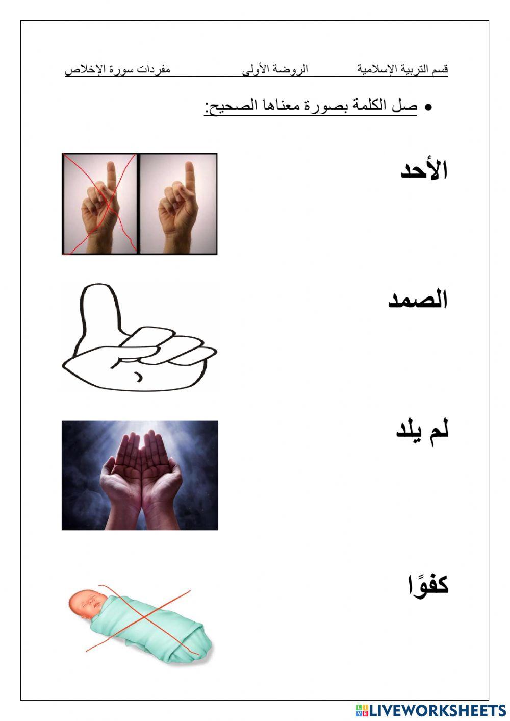 مفردات سورة الإخلاص
