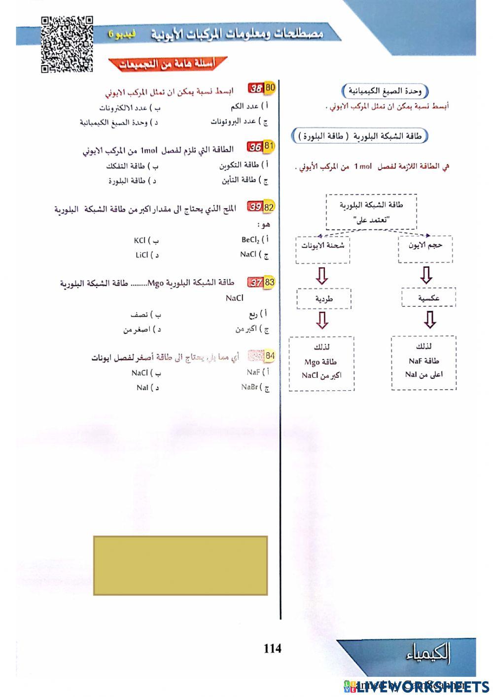 الرابطة الايونية والمركبات الايونية - المعاصر