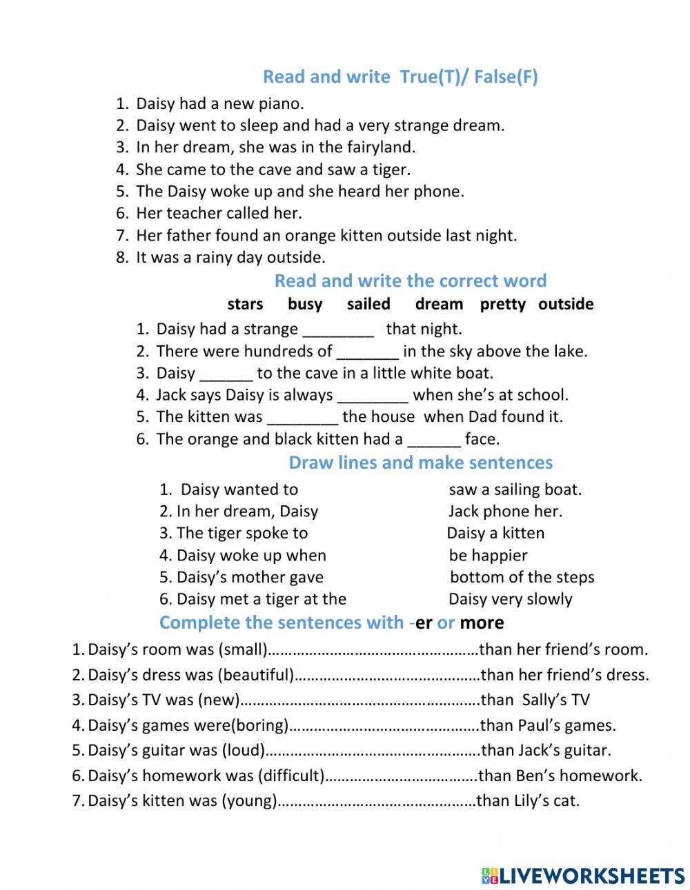 Daisy’s tiger dream