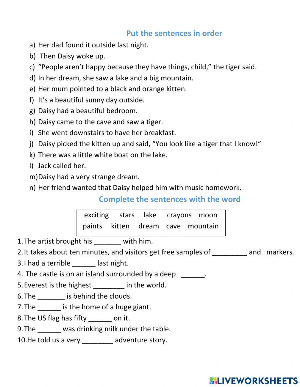 Daisy’s tiger dream