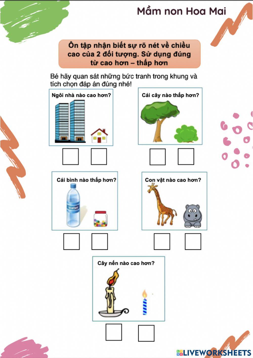 Cao hơn- thấp hơn