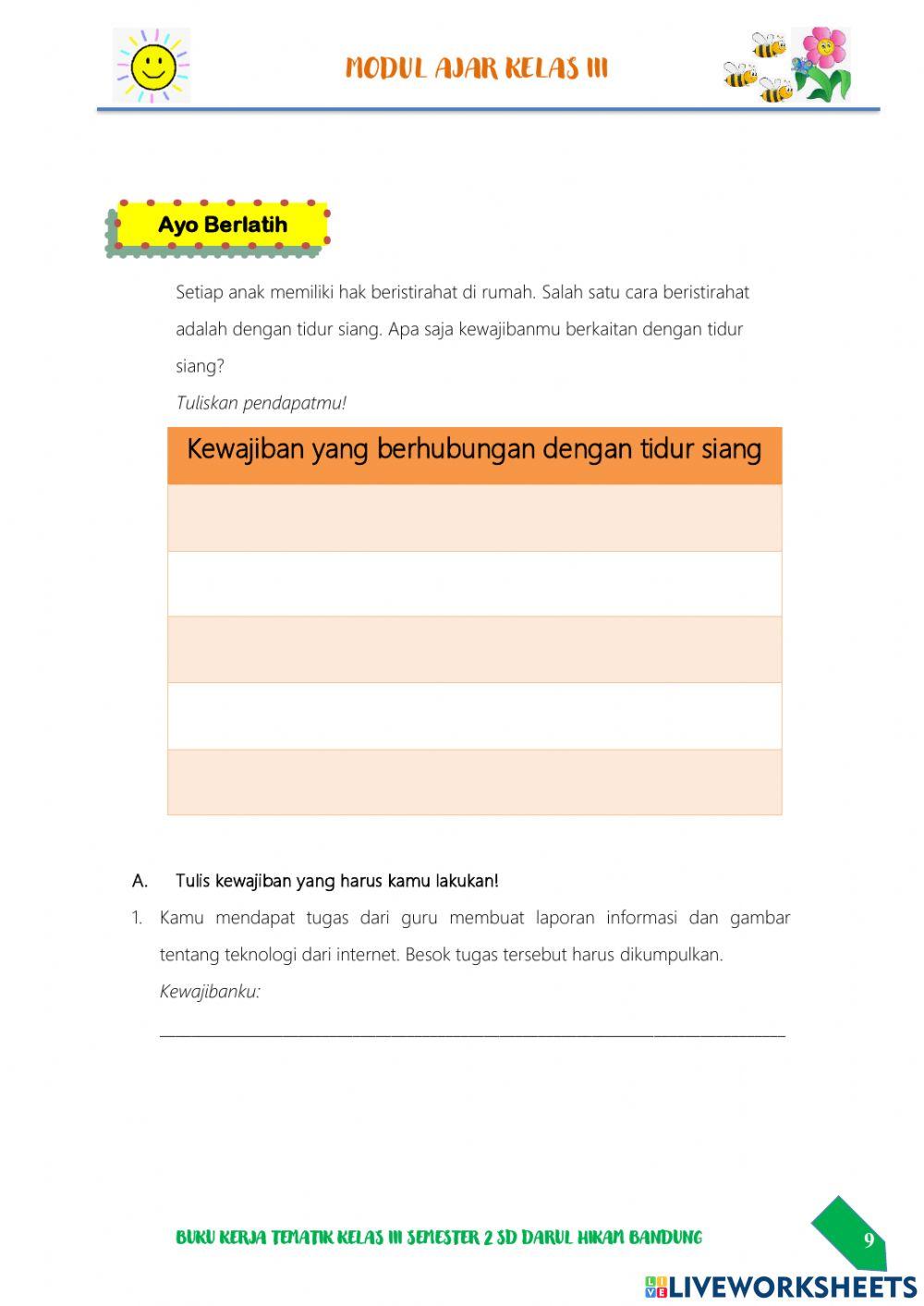 Hak dan kewajiban anak di rumah