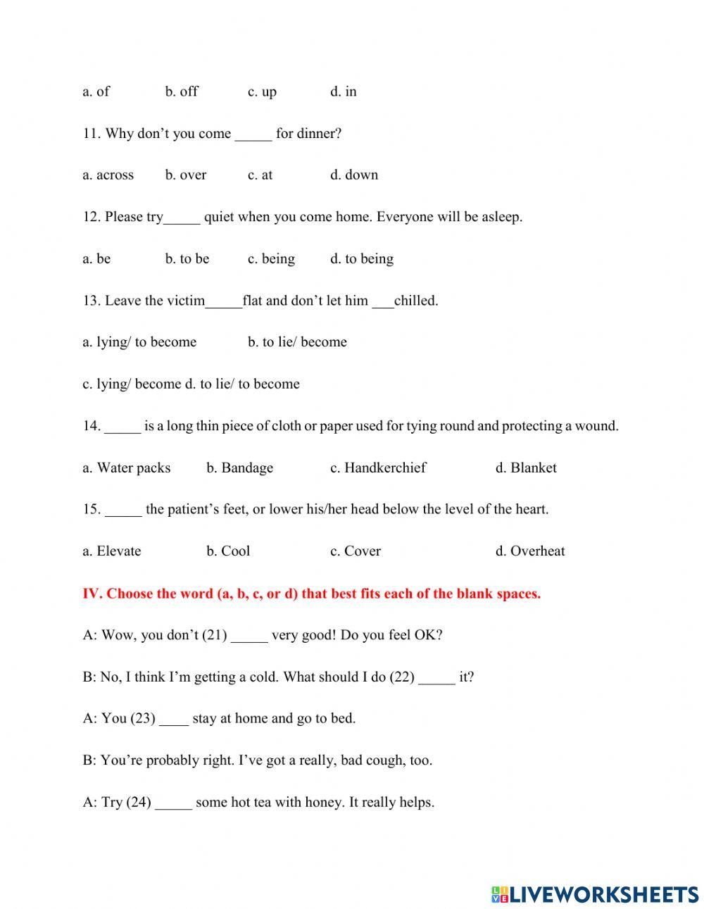 Grade 8 worksheet free exercise Live Worksheets