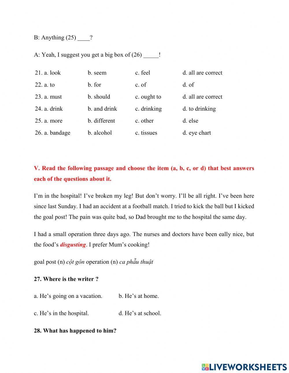 Grade 8 worksheet free exercise Live Worksheets