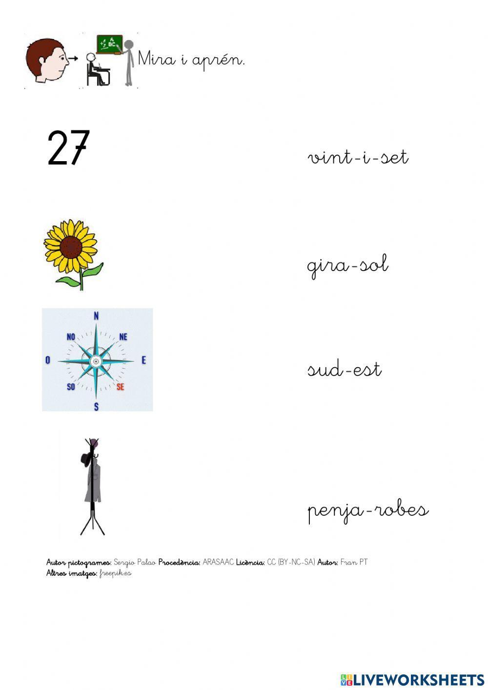 Paraules amb guionet.