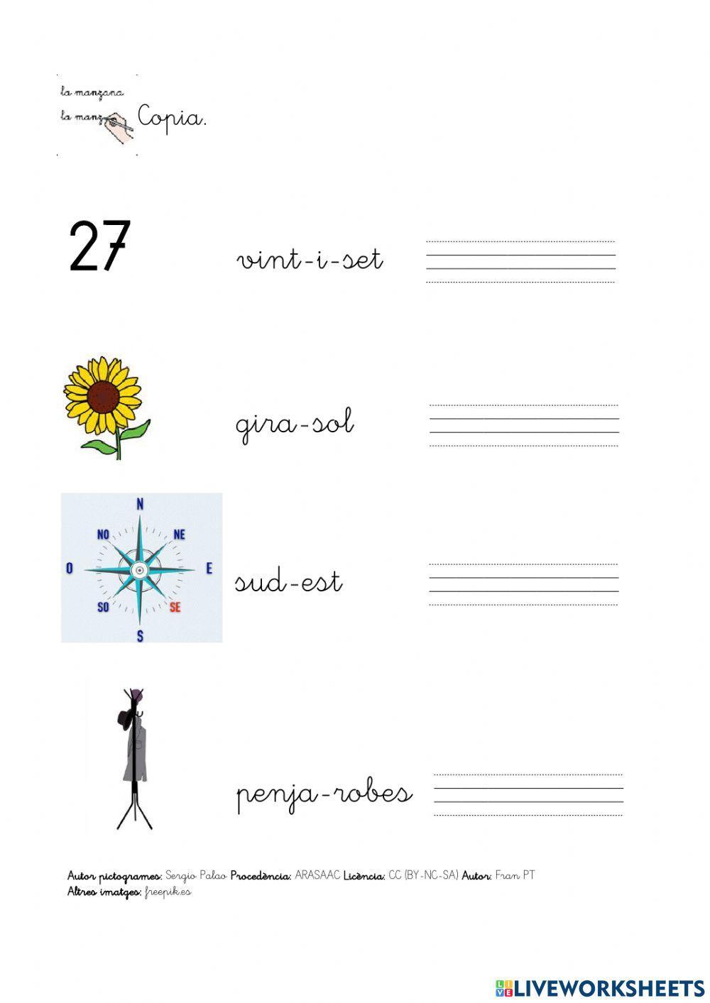 Paraules amb guionet.