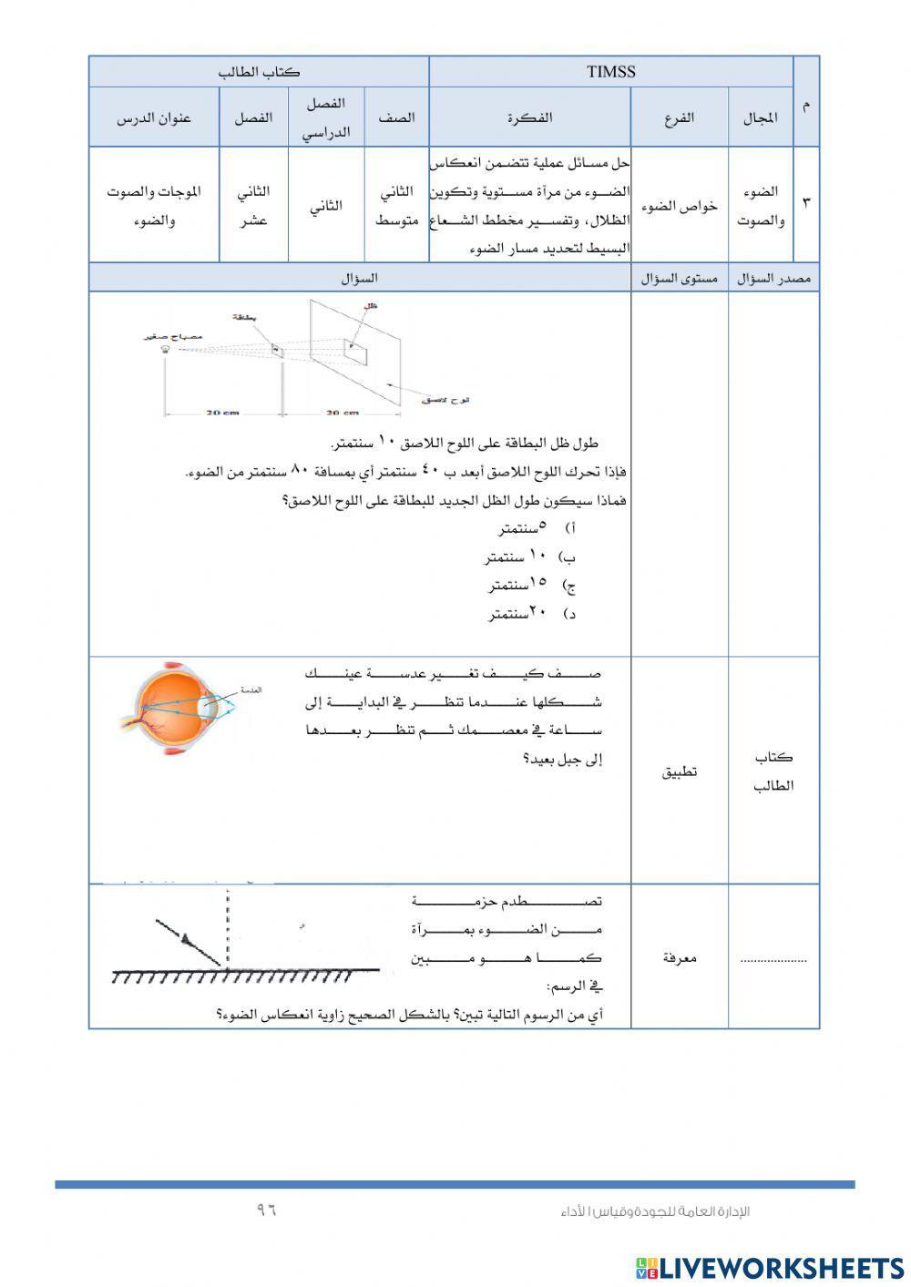 خواص الضوء والصوت