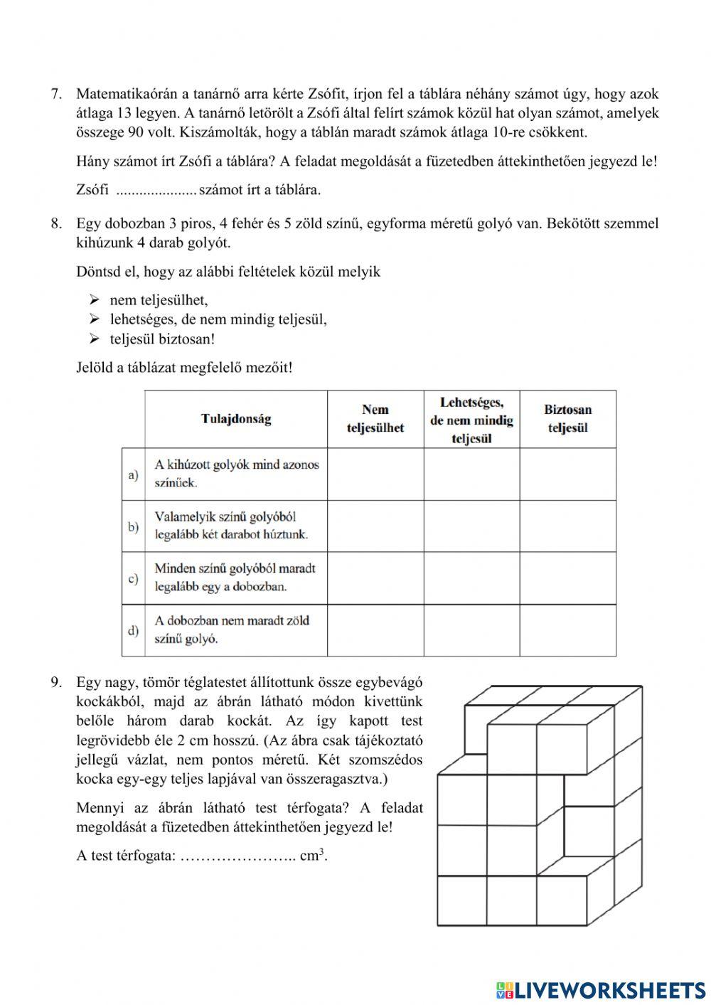 Felvételi feladatlap 2019-1