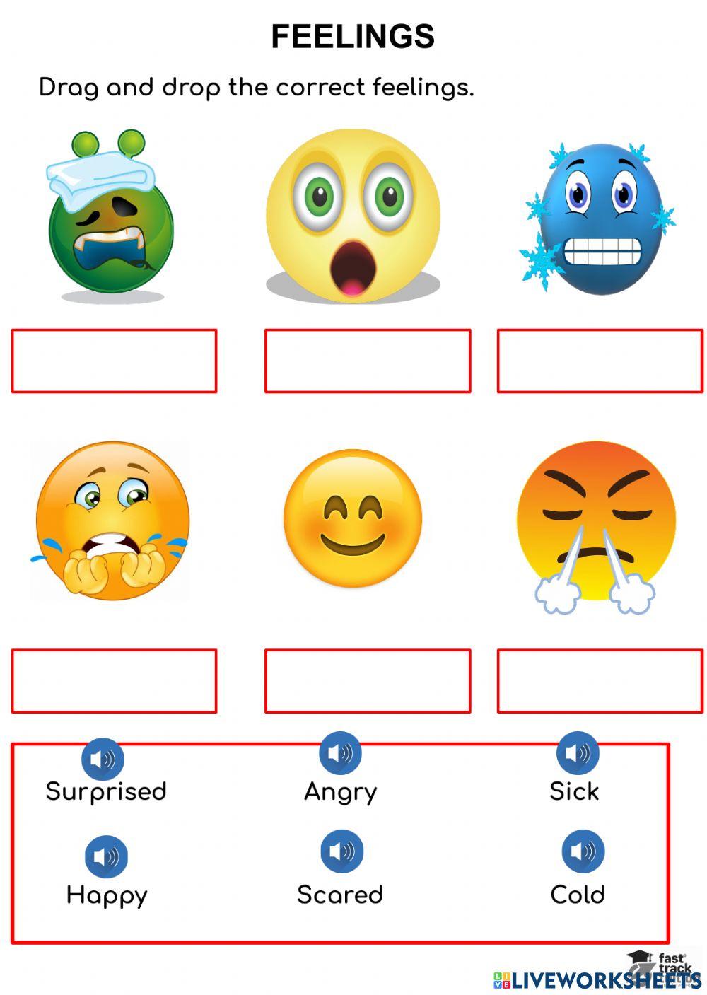 Feelings 2 online pdf worksheet Live Worksheets