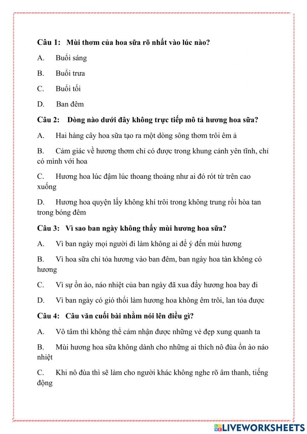 Bài tập cuối tuần 23 Tiếng Việt lớp 5