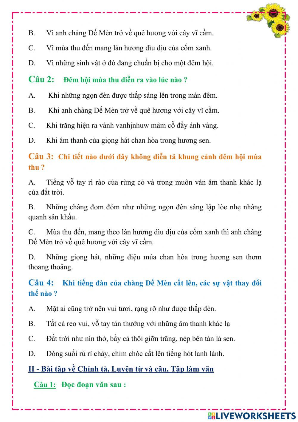 Bài tập cuối tuần 22 Tiếng Việt lớp 5