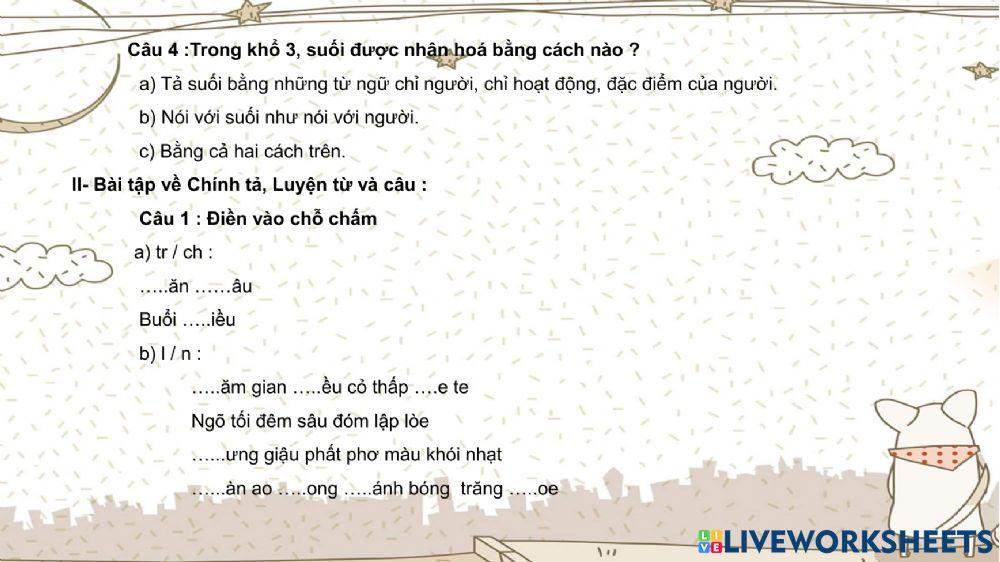 Phiếu bài tập cuối tuần ( tuần 27 )