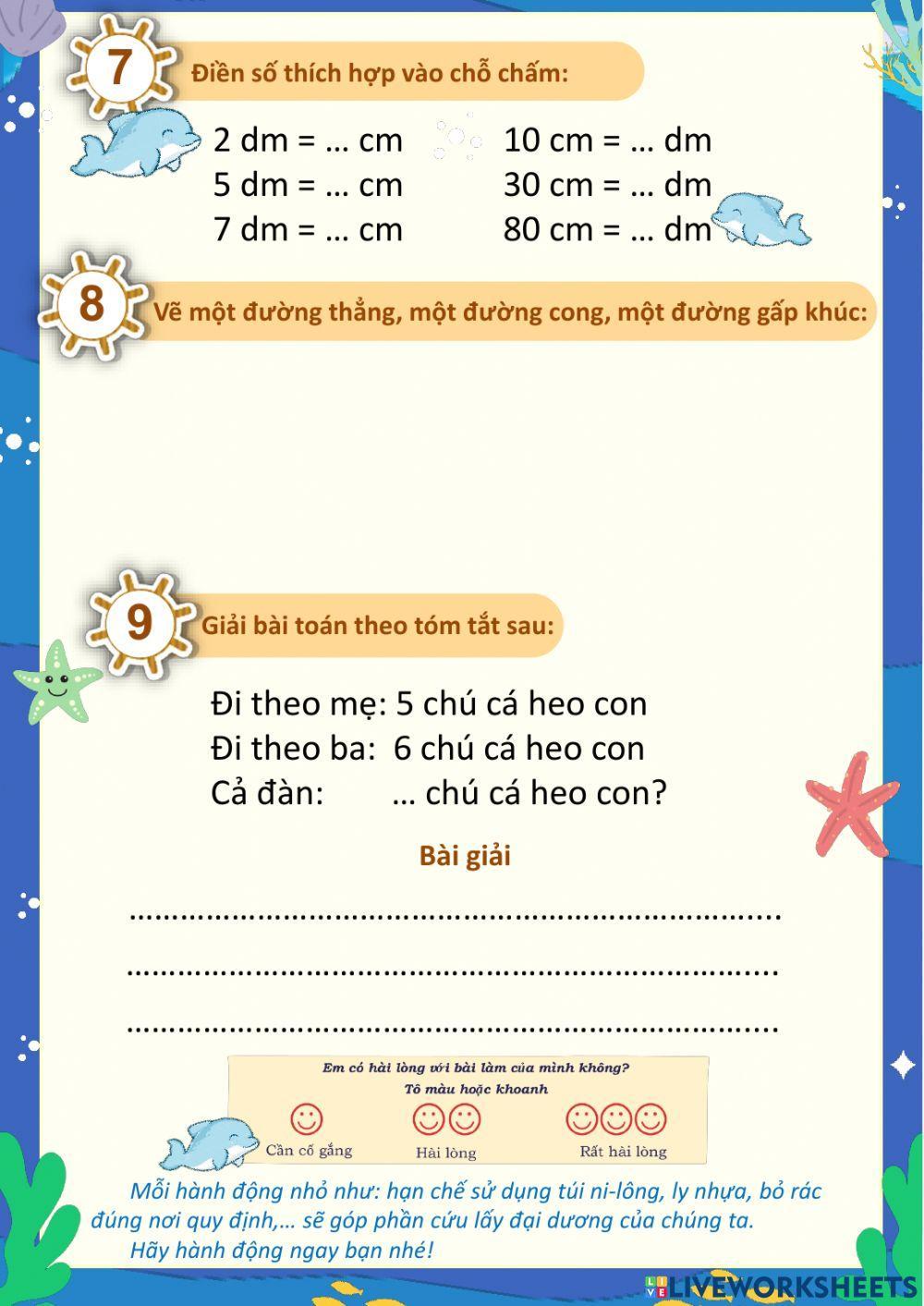 Lớp 2 - Ôn Toán - Tuần 17