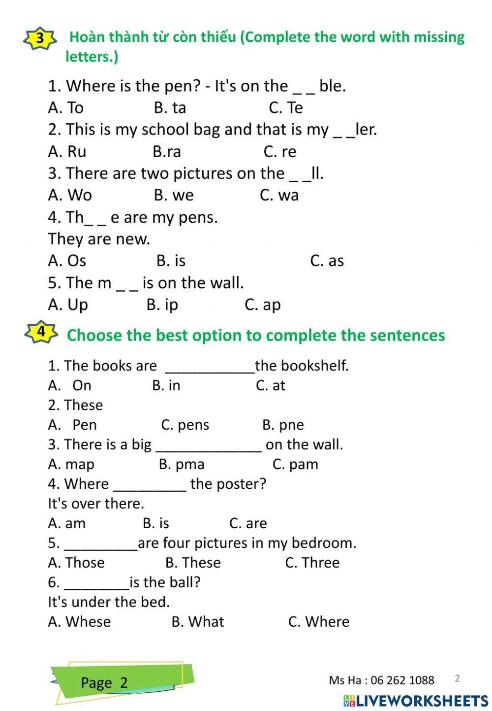 E3- Unit 13 Where's my book?