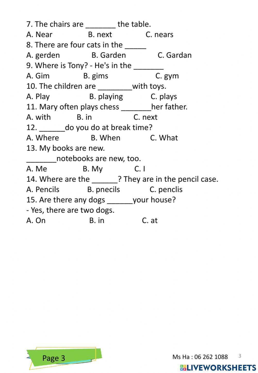 E3- Unit 13 Where's my book?