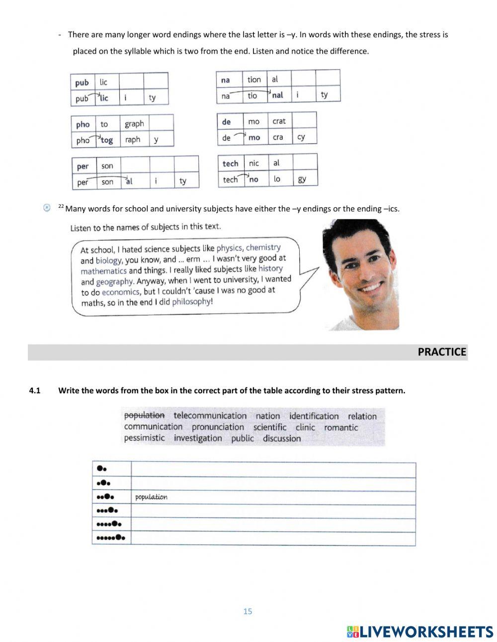 Pronunciation Unit 4