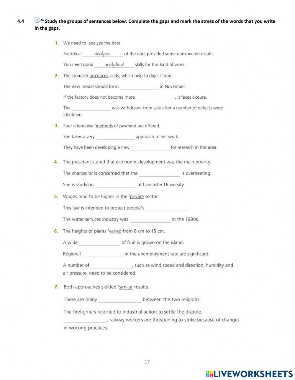 Pronunciation Unit 4