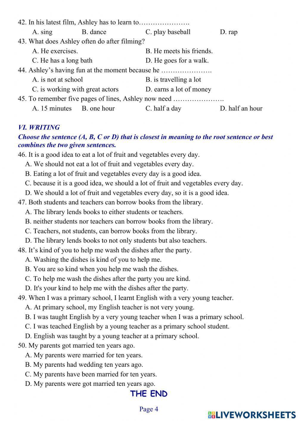 Tieng Anh Lop 7 -1st Term Test 05