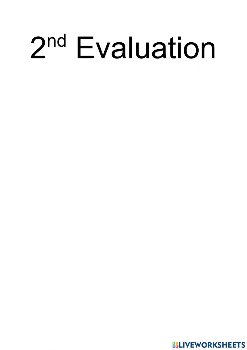 2nd Evaluation