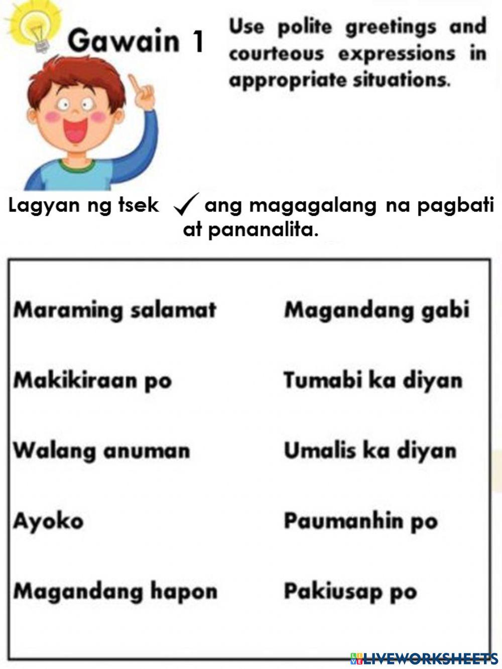 Courteous expressions