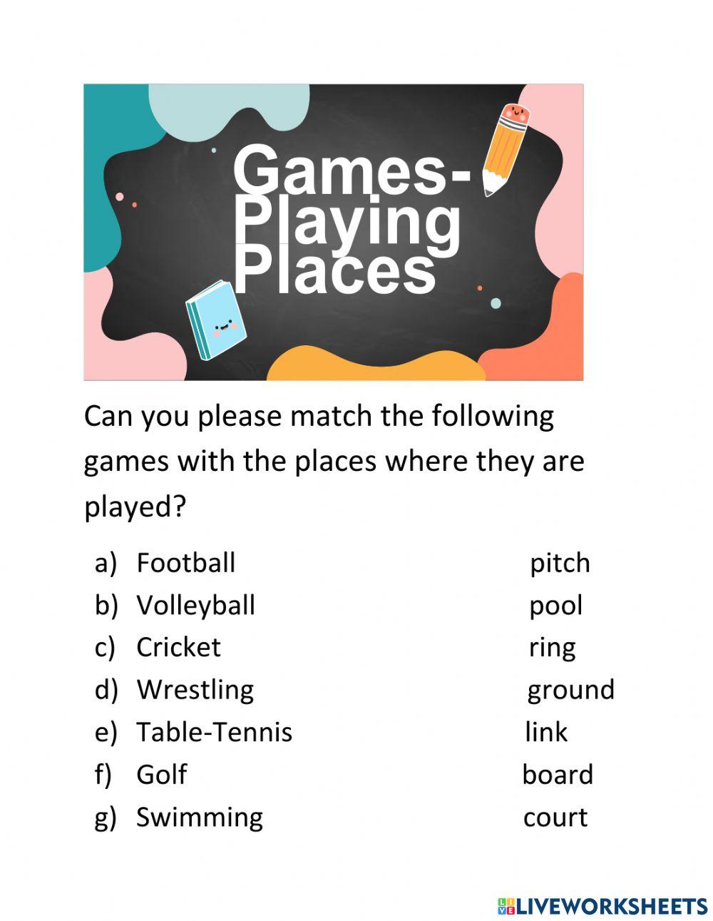 3. Games-Playing Places