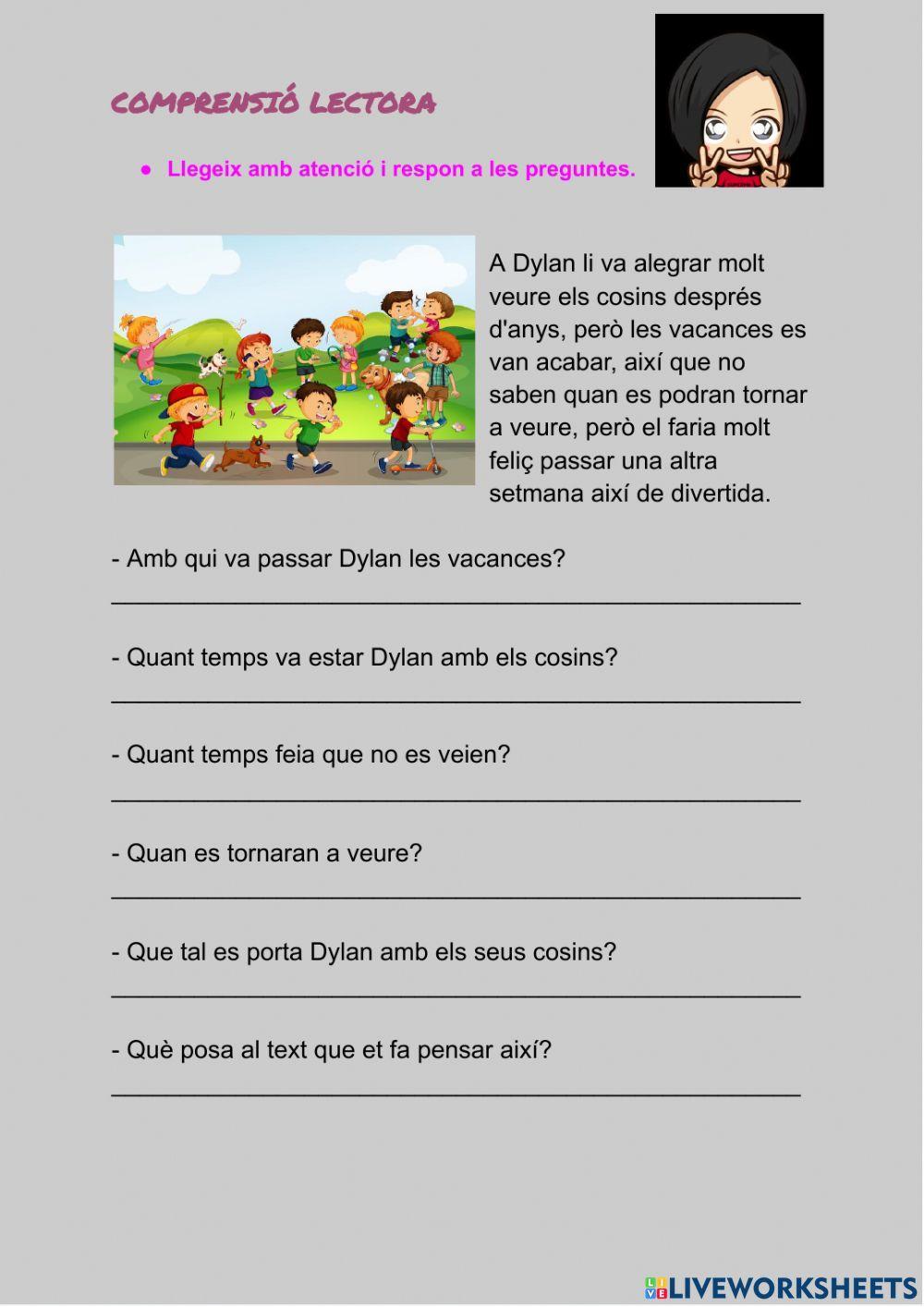 Comprensió lectora Català