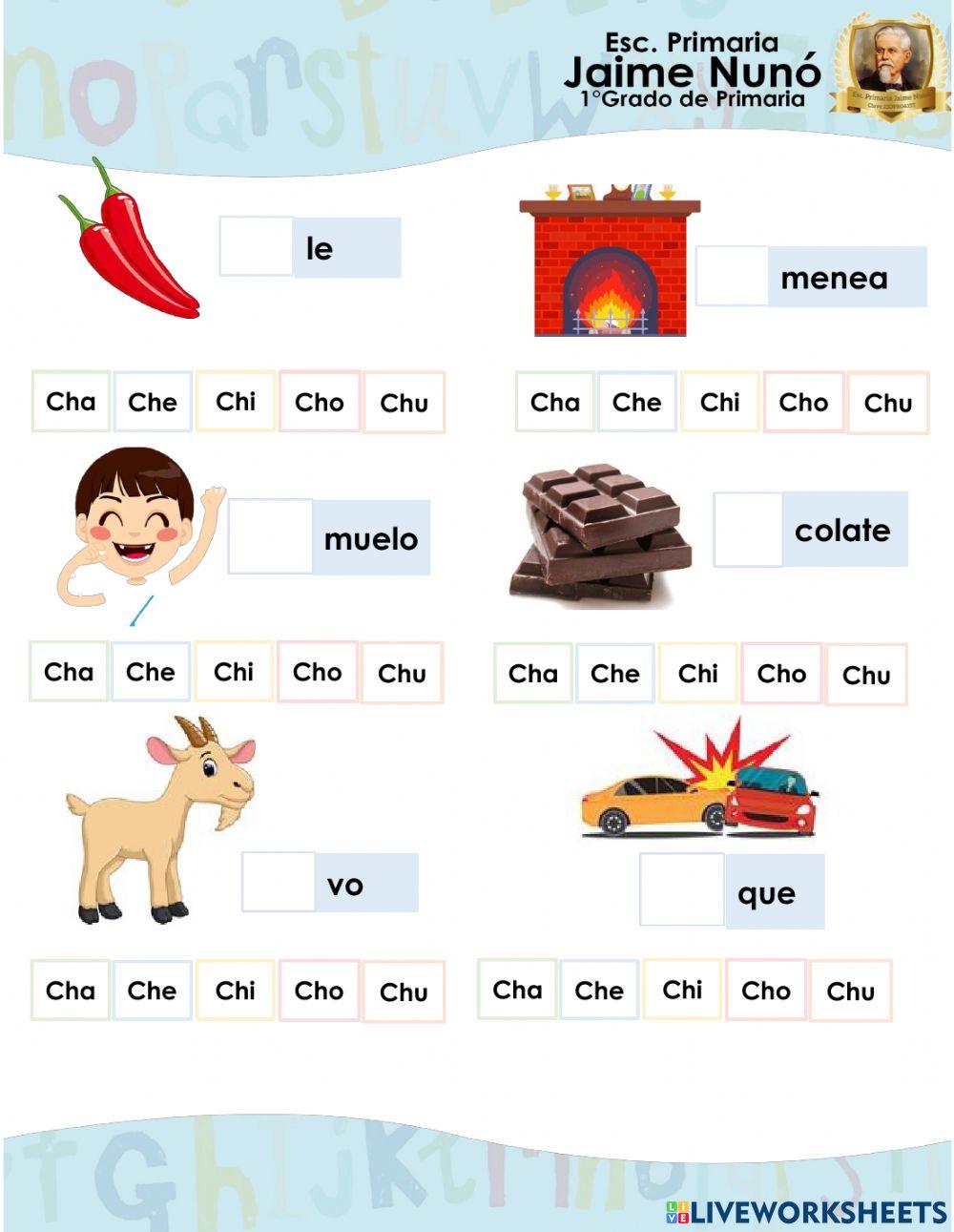 Selecciona la silaba que le falta a la palabra