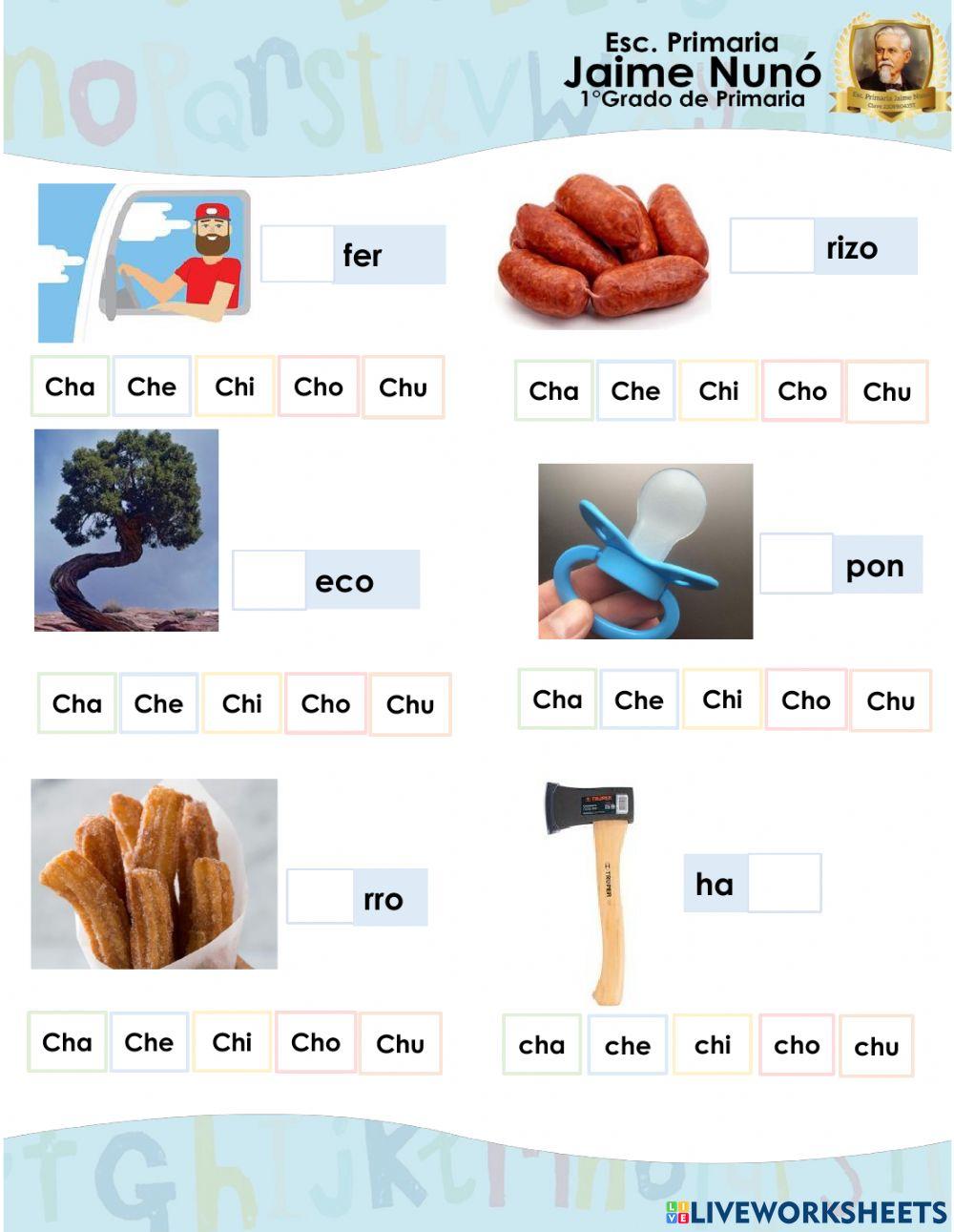Selecciona la silaba que le falta a la palabra