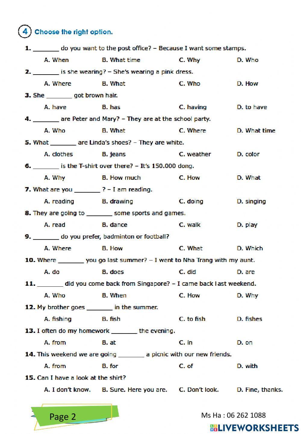 Unit 18 - What's your telephone number?