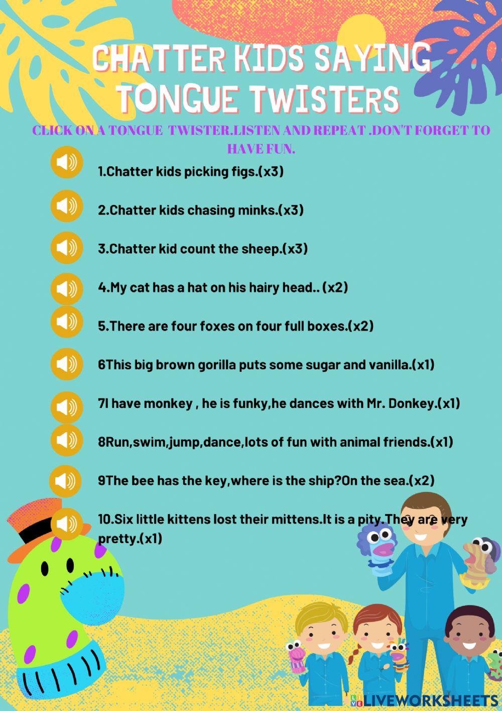 Tongue Twisters for Chatter Kids