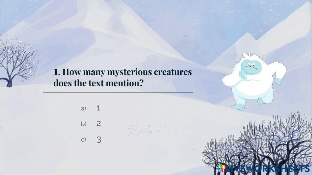 Reading comprehension 2