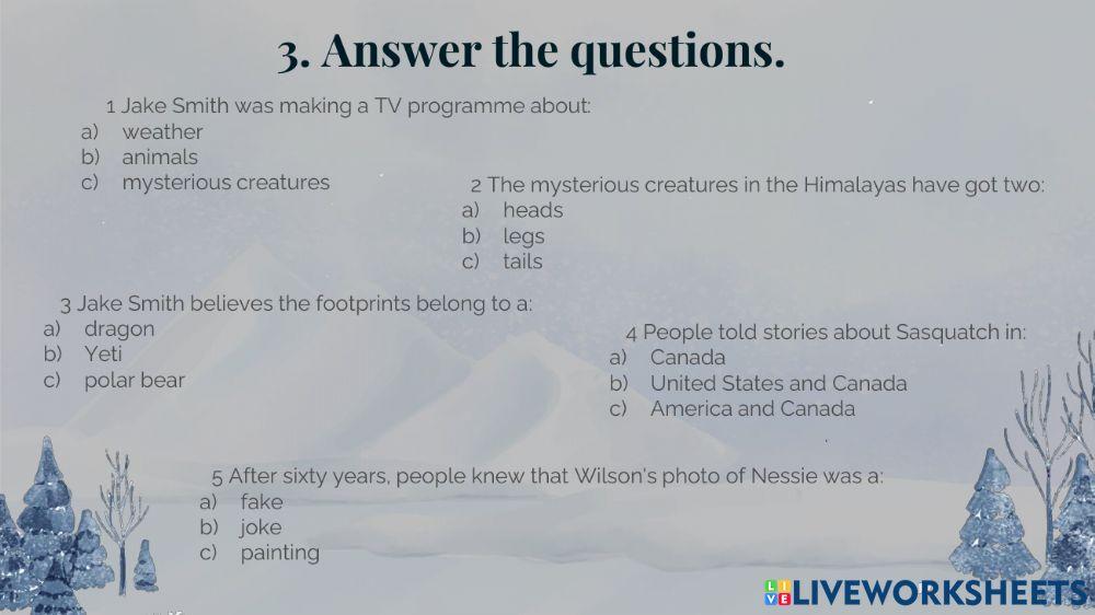 Reading comprehension 2