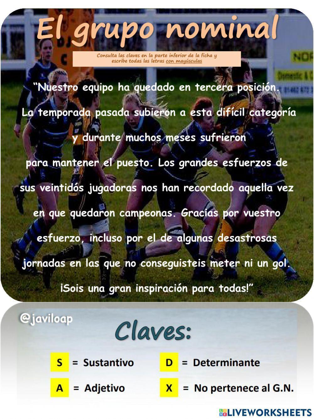 ANÁLISIS MORFOLÓGICO: Sustantivos, adjetivos y determinantes javiloap