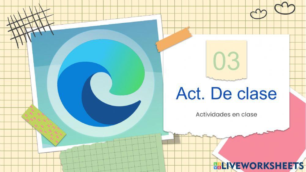 Actividades en clase Tercero