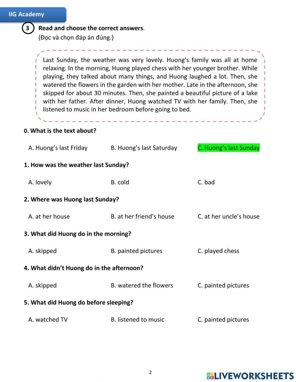 IIG-Grade 4-Worksheet 18B