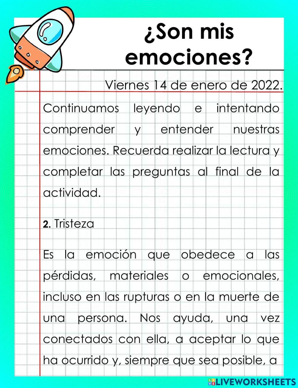 ¿Son mis emociones?