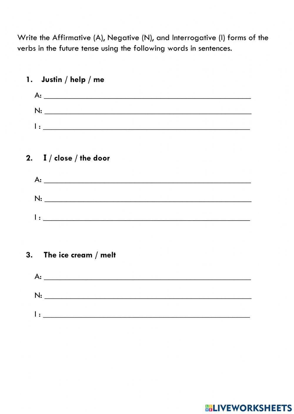 Future Tense of Verb