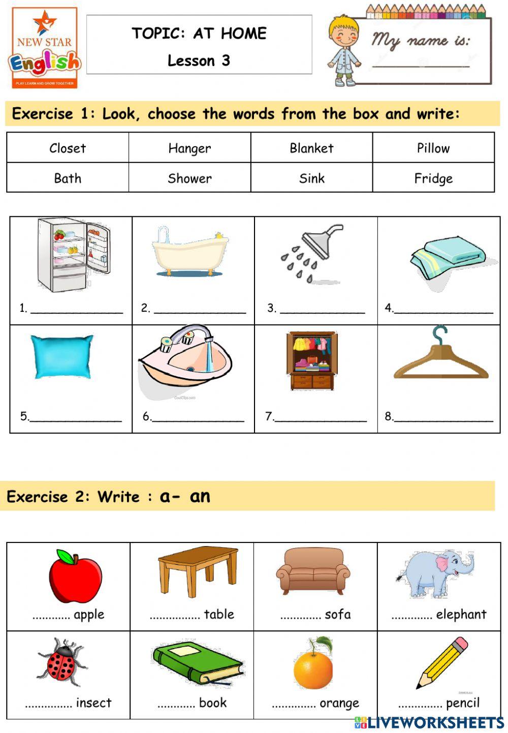 Starter1C- At home- Lesson 3