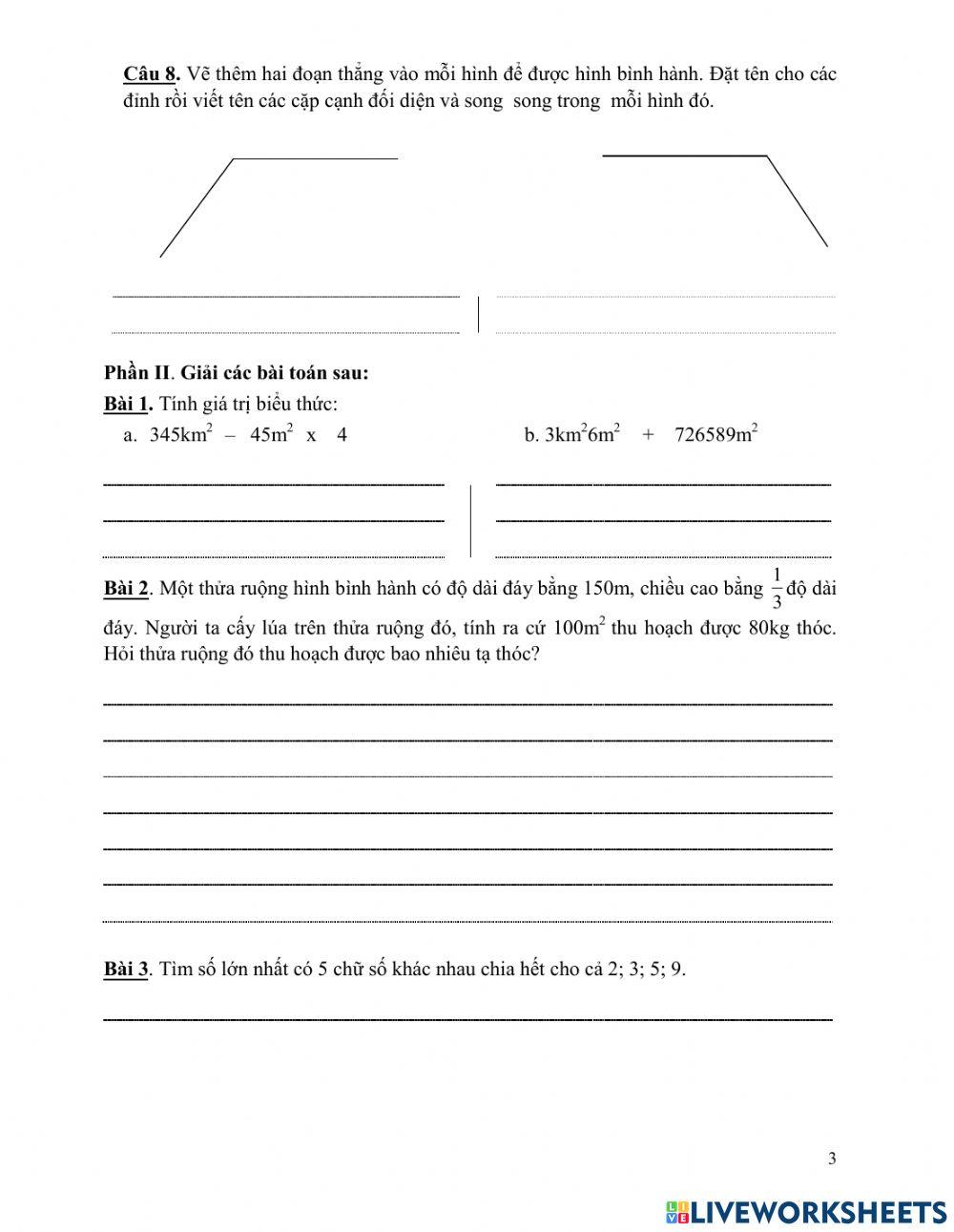 Toán cuối tuần 19