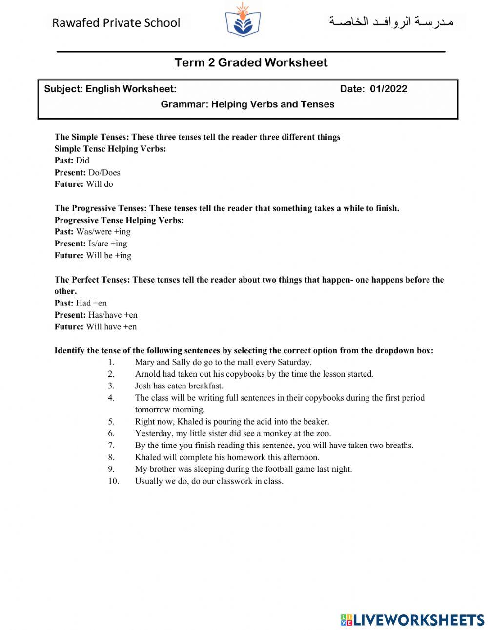 Tenses and Helping Verbs