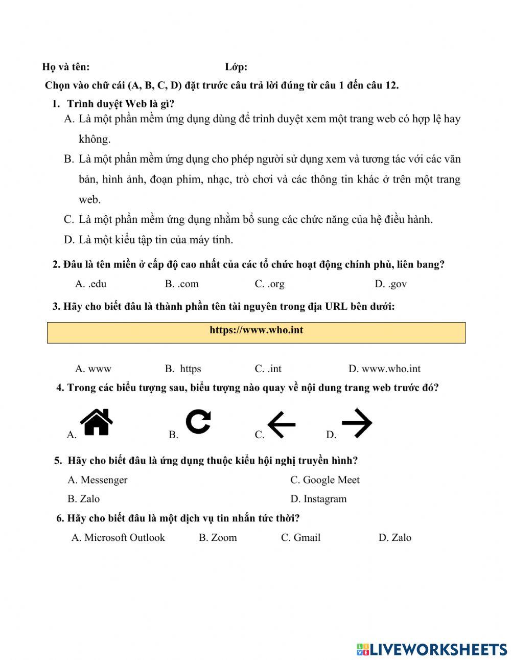 Đề cương ôn tập