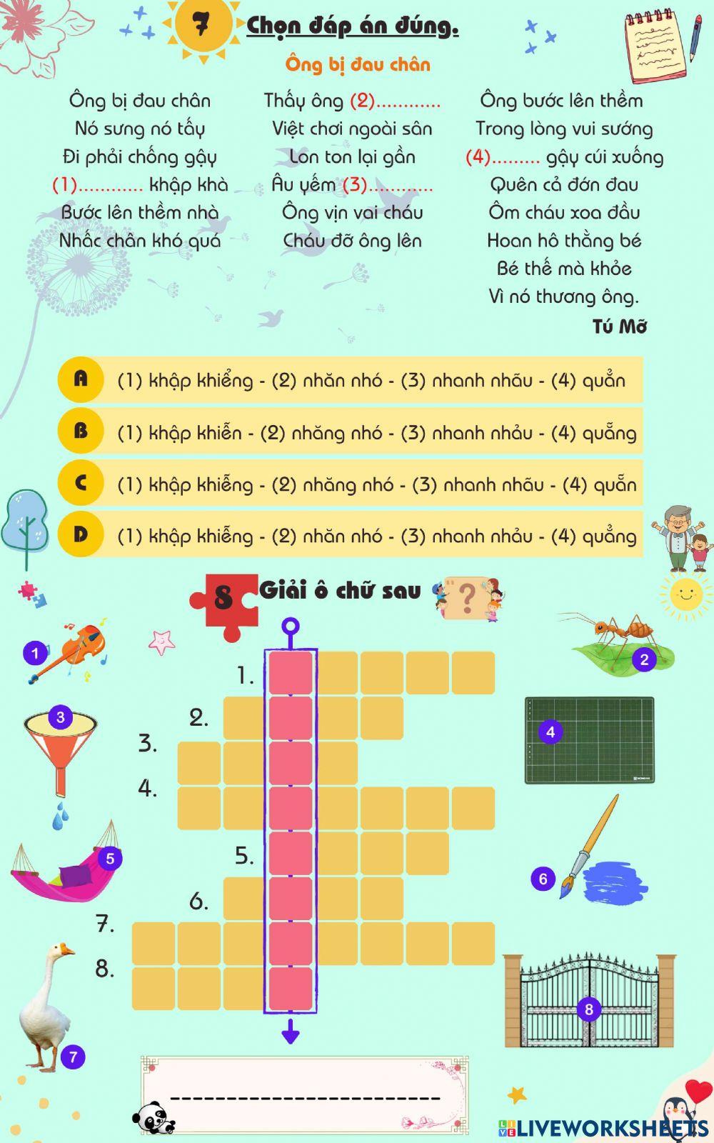 Bài tập chính tả phân biệt phụ âm cuối n-ng và dấu thanh hỏi-ngã