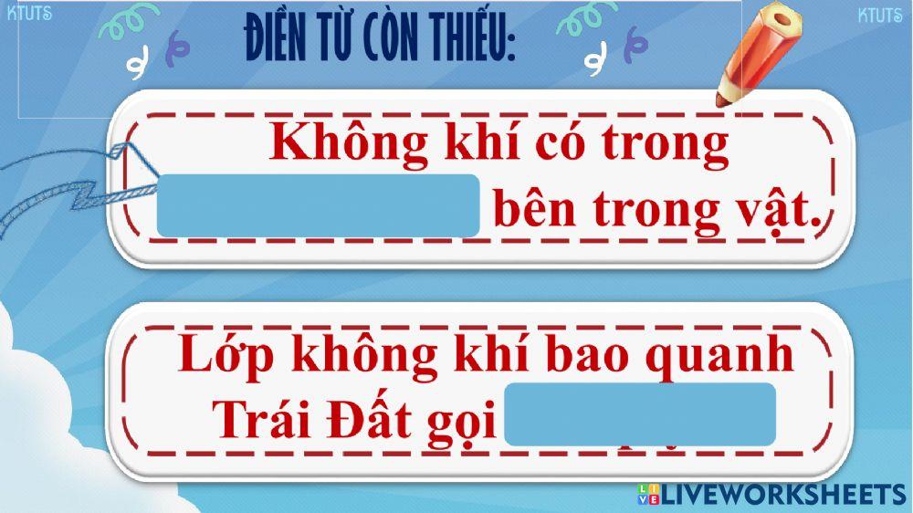 Ôn KH cuối HKI (tiếp theo)