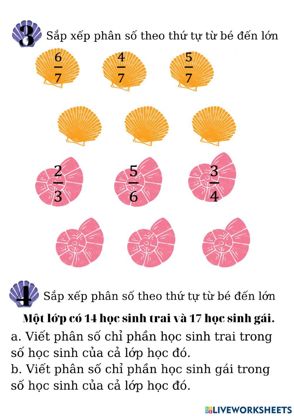 Luyện tập so sánh phân số