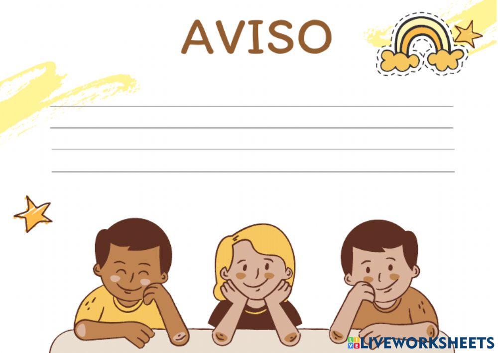 El aviso